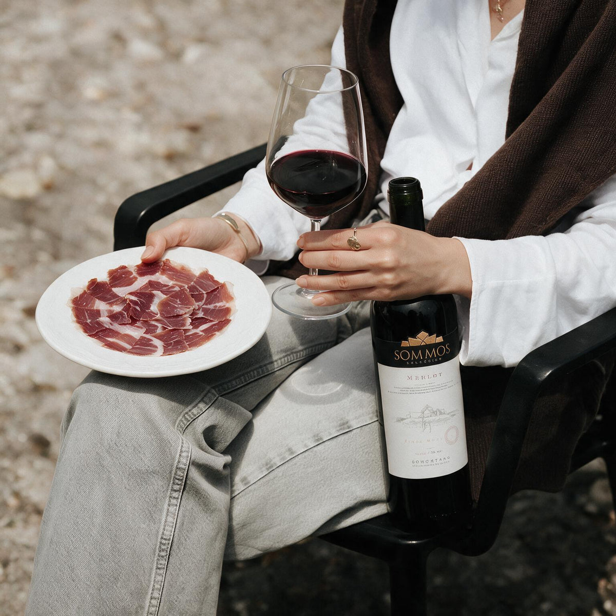 estuche Merlot & jamón 100% Ibérico