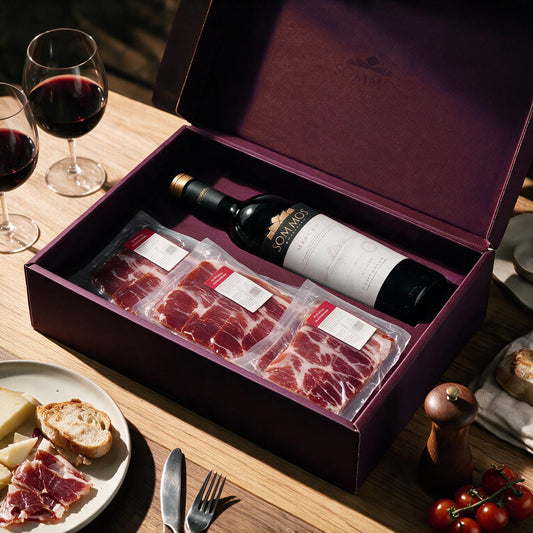 estuche Merlot & jamón 50% Ibérico