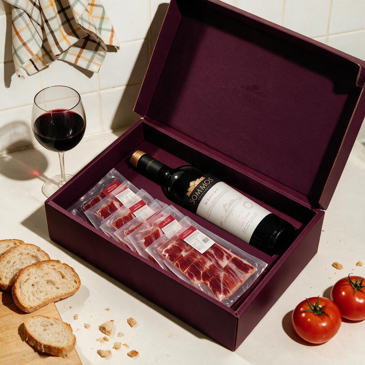 estuche Merlot & jamón gran reserva